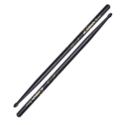 ZILDJIAN Z5BB 5B BLACK барабанные палочки с деревянным наконечником, цвет - черный, материал: орех