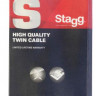Аудио кабель, 2x RCA 2x RCA STAGG STC060C,  0.6 м