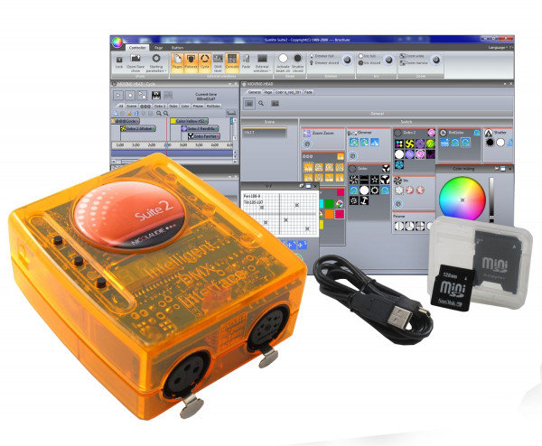 SUNLITE SUITE2-FC Мини USB/DMX-интерф, 3 DMXIn/Out+4 комп разъём, кабель