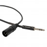 Микрофонный кабель ROCKDALE XF001-5M, разъемы XLR female X stereo jack male, 5 м