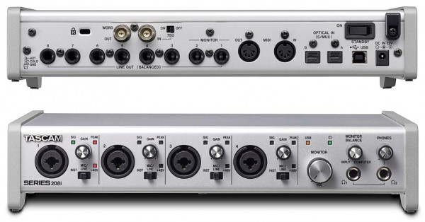 Аудиоинтерфейс Tascam SERIES 208i USB 20 входов, 8 выходов