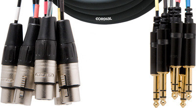 Мультикор Cordial CML 8-0 FV 5 C 8xXLR female/8xджек стерео 6,3 мм, 5м